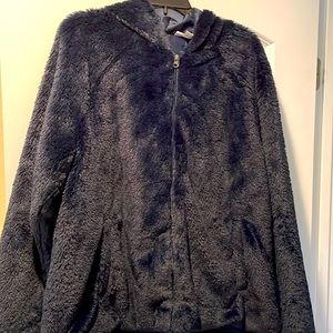 EUC Faux Fur Zippered Jacket Style & Co (Macy’s) Size L/XL